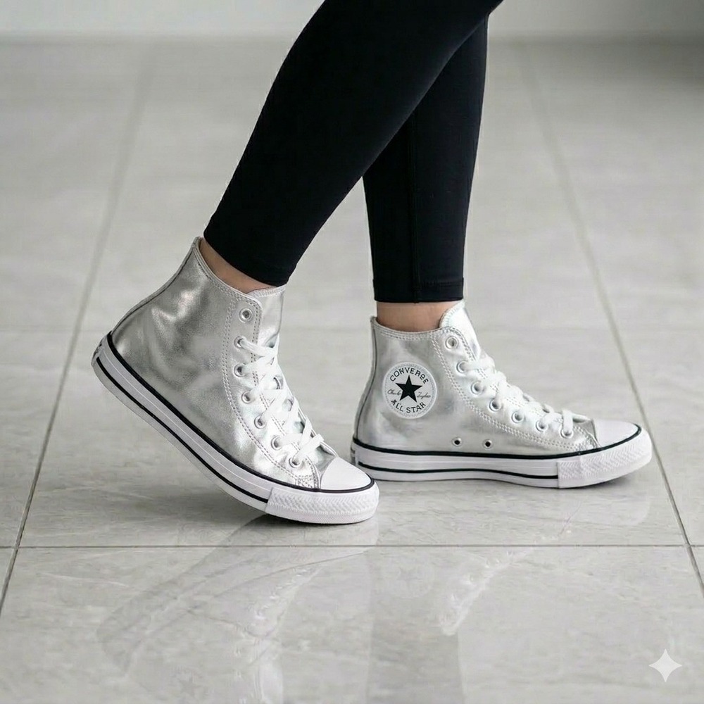 Converse Chuck Taylor All Star Hi Metallic Granite A14875C Women's 8 Men's 6 NEW